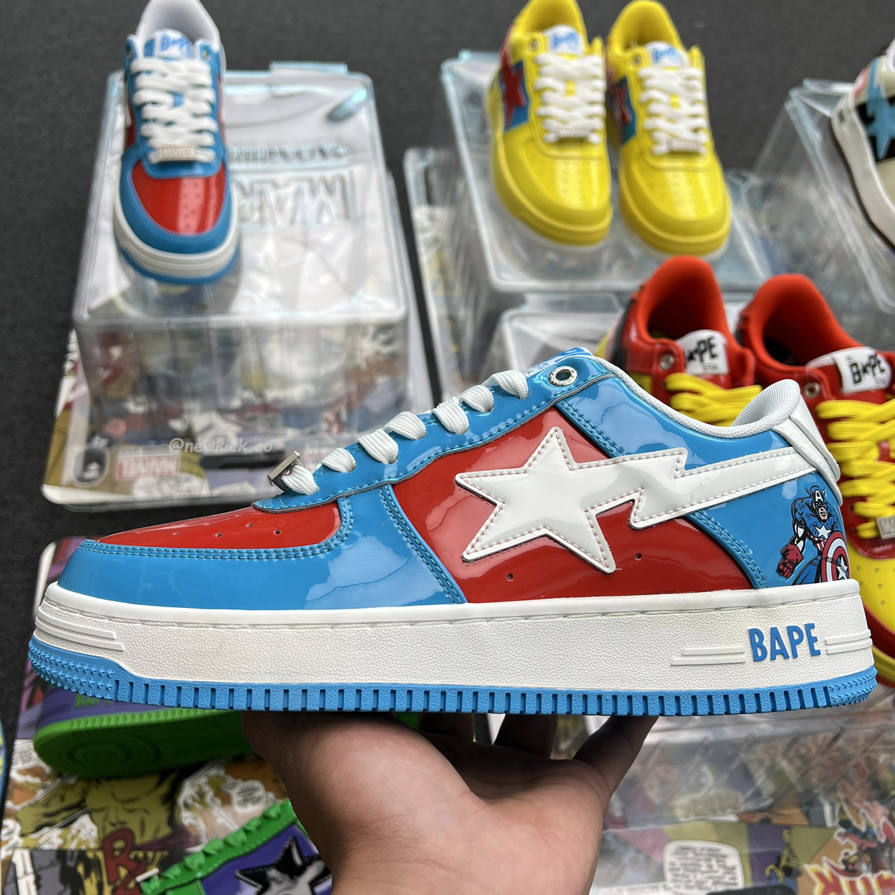 A Bathing Ape Bape Sta Marvel Comics Rocket Raccoon Thor Hulk Captain America Black Widow Iron Man  2022 (34) - newkick.cc